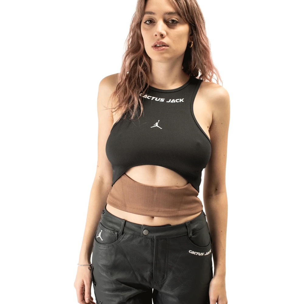 Jordan Black and Brown Crop Top